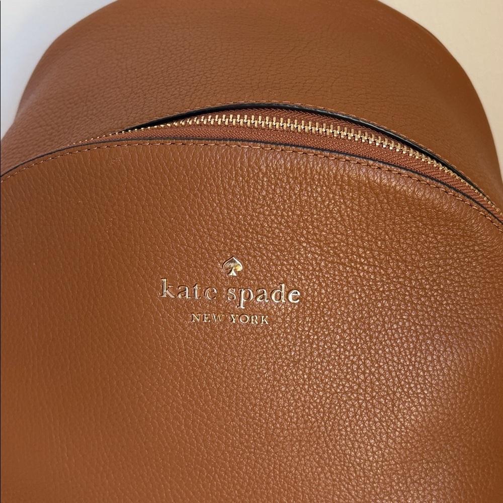 kate spade New York Brown Pebbled Leather Backpack - Picture 2 of 11